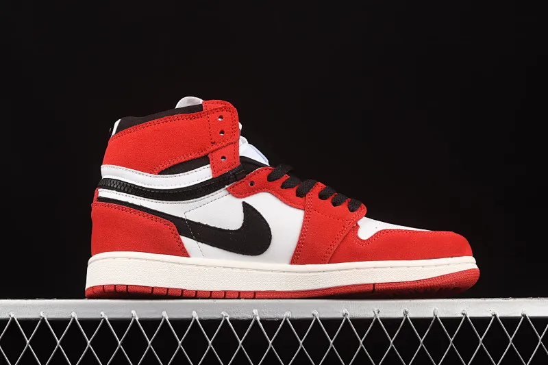 All categories Air Jordan Jordan series basketball shoes Air Jordan 1 High Z version Air Jordan 1 Switch AJ1 Joe 1 burgundy zipper high-top cultural basketball shoes CW6576-700